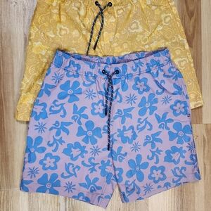 Toad&Co Blue & Yellow Floral Men's Pull On Pants 2 For $25 Or $15 Each